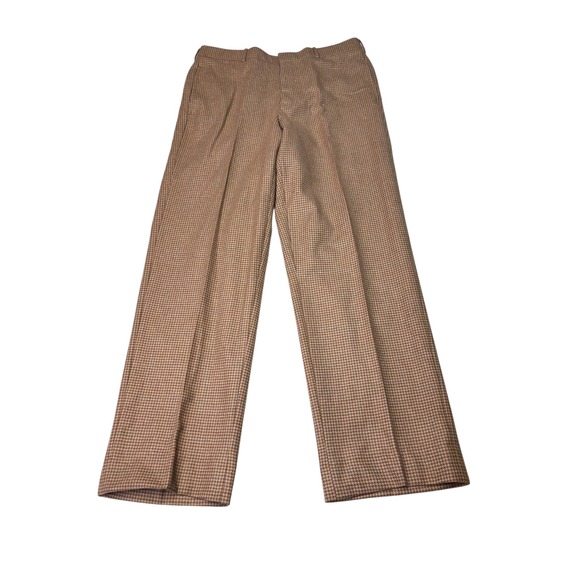 Vintage Polo Ralph Lauren Regent Brown Virgin Wool Dress Pants Mens 34X32 Italy